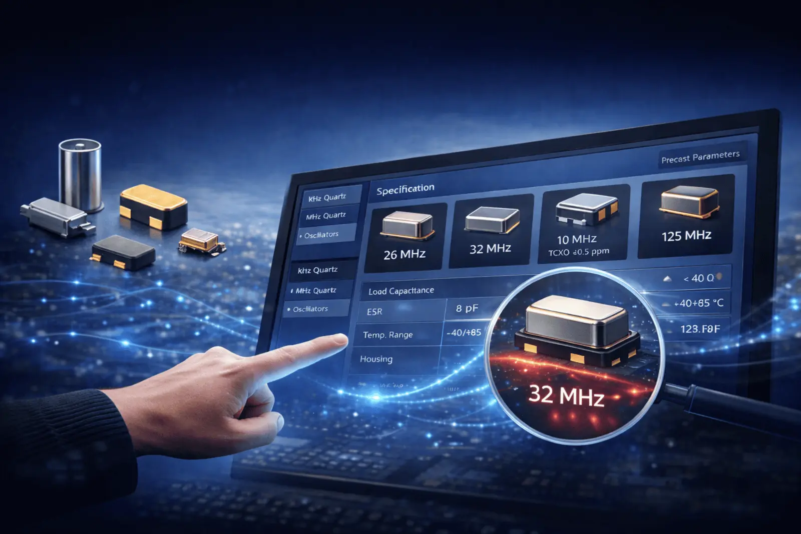 Keresse meg a kvarckristály oszcillátort